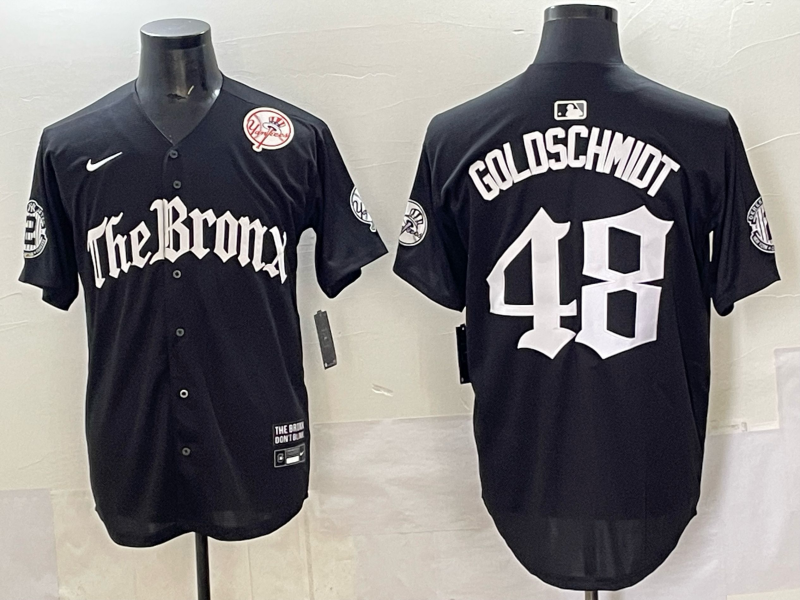 Men New York Yankees #48 Goldschmidt black MLB 2025 Nike jersey 014 ->new york yankees->MLB Jersey